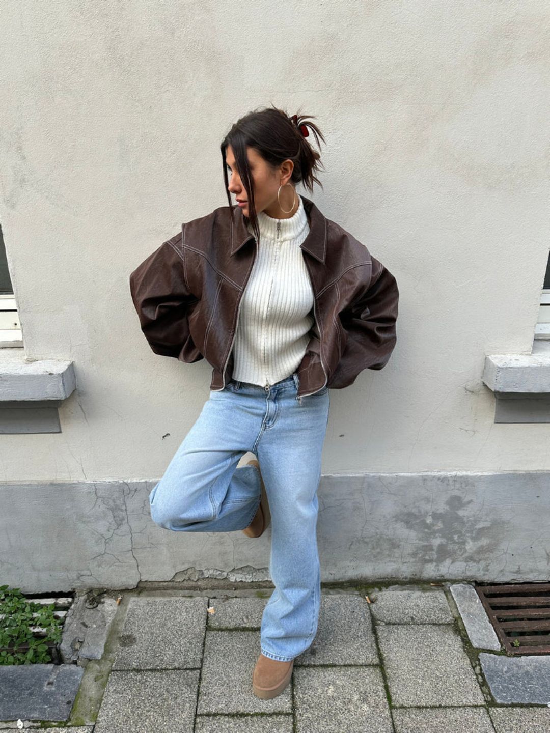 Lara PU Leather Jacket