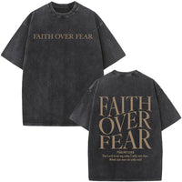 Brown print faith over fear-Black