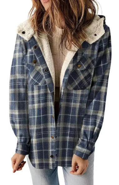 Laura's Plaid Fleece Lined Jacket