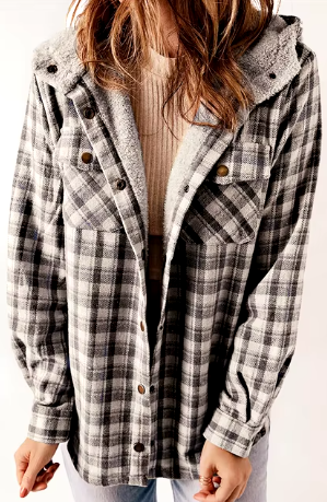 Laura's Plaid Fleece Lined Jacket