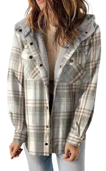 Laura's Plaid Fleece Lined Jacket