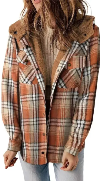 Laura's Plaid Fleece Lined Jacket