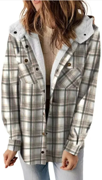 Laura's Plaid Fleece Lined Jacket